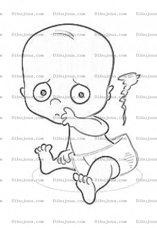 Dibujo para colorear Dibujo De Bebe Cagad Para Pintar Y Colorear Panal Popeado