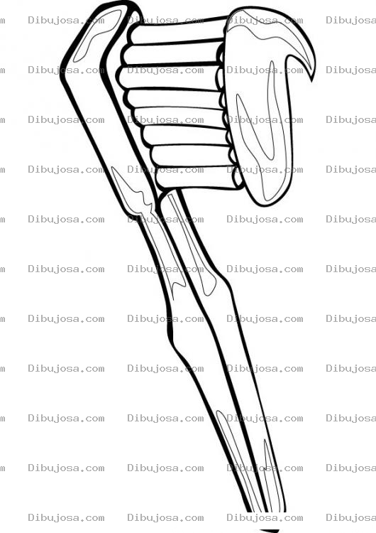 Dibujo para colorear Colorear cepillo de dientes