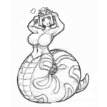 Dibujo para colorear Mujerculebra Dibujo De Mujer Culebra Enamorada Para Pintar Y Colorear A Una Mujer Con Cuerpo De Culebra
