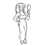 Dibujo para colorear Vanidad De Vanidades Todo Es Vanidad Dibujo De Mujer Vanidosa Viendose En Un Espejito Para Pintar Y Colorear