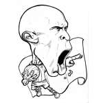 Dibujo para colorear Dibujo De Jugador De Balon Mano Con Pelota En La Mano Para Colorear