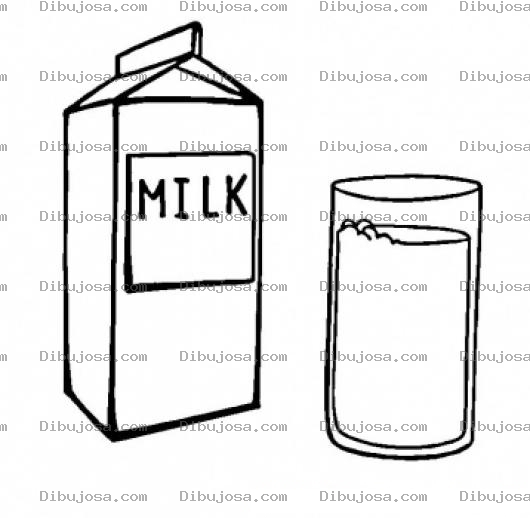 Dibujo para colorear Vaso de leche para colorear