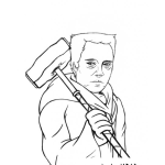 Dibujo para colorear Colorear Hombre Con Martillo