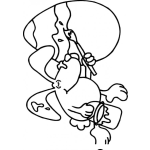 Dibujo para colorear Conejo Pascuero Pintango Un Huevo De Pascuas Para Pintar Y Colorear