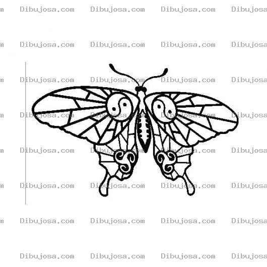 Dibujo para colorear Mariposa Koreana Para Pintar Y Colorear