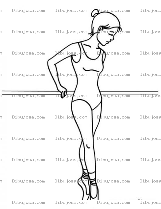Dibujo para colorear Chica Valetista Para Pintar Y Colorear Muchacha Baletista