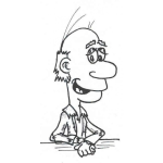 Dibujo para colorear Dibujo De Abuelito Con Ropa Gastada Para Pintar Y Colorear
