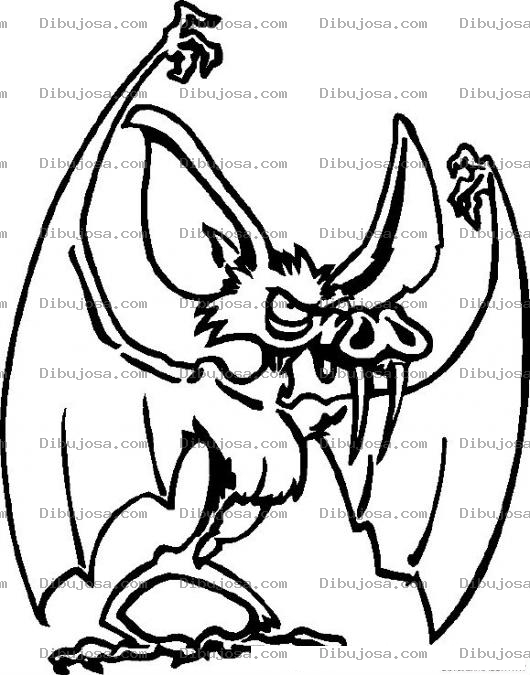Dibujo para colorear Murcielago Viejo Para Colorear