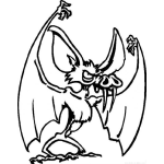 Dibujo para colorear Murcielago Viejo Para Colorear