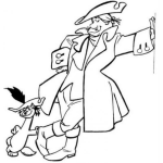 Dibujo para colorear Mosquetero Con Gato Mosquetero Para Colorear