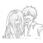 Dibujo para colorear Dibujo De Una Pareja De Amigos Chinitos Para Pintar Y Colorear