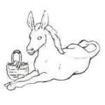 Dibujo para colorear Canasta Con Burro Para Colorear