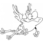 Dibujo para colorear Ranavoladora Dibujo De Rana Voladora Para Pintar Y Colorear Una Rana Con Alas