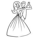 Dibujo para colorear Baile De Graduacion Para Pintar Y Colorear