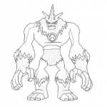 Dibujo para colorear Colorear Moustruo De Tres Cachos Para Pintar