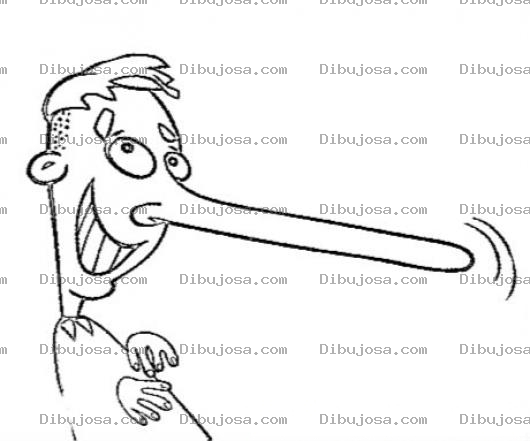 Dibujo para colorear Mentirosomentiroso Dibujo De Un Chico Mentirosaso Para Pintar Y Colorear