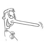 Dibujo para colorear Mentirosomentiroso Dibujo De Un Chico Mentirosaso Para Pintar Y Colorear