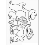 Dibujo para colorear Barney y Sus Amigos