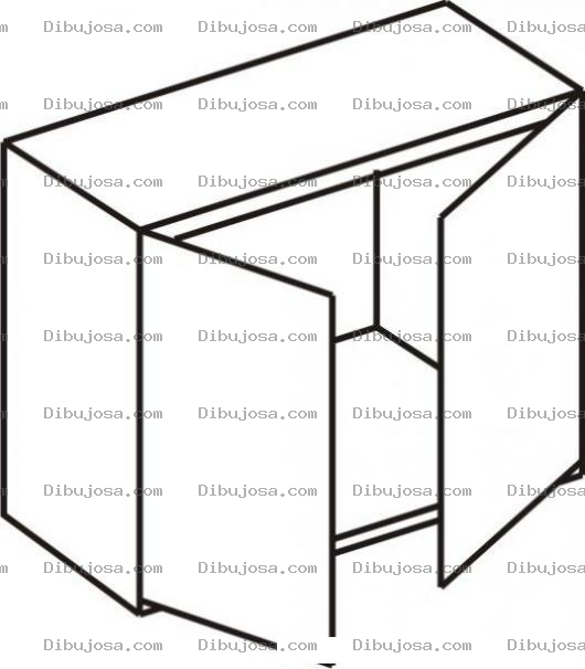 Dibujo para colorear Mueble De 2 Puertas Para Pintar Y Colorear