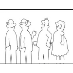 Dibujo para colorear Presentacion De Esposa Dibujo De Hombre Presentando A Su Esposa Con Sus Amigos Para Pintar Y Colorear