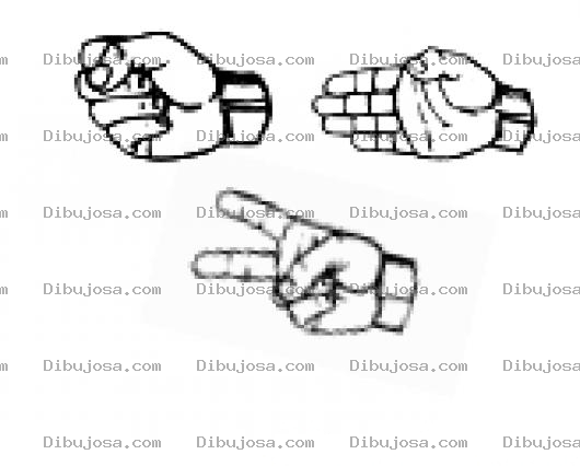 Dibujo para colorear Piedrapapelotijera Dibujo De Piedra Papel O Tijera Para Colorear