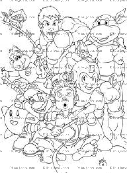 Dibujo para colorear Personajes De Videojuegos Para Colorear Heroes De Juegos Clasicos