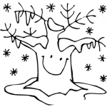 Dibujo para colorear Arbol Deshojado Para Pintar Y Colorear Arbol Sin Hojas En Pleno Otono Para Pintar Y Colorear Arbol En Navidad