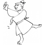 Dibujo para colorear Chino Valetista Para Pintar Y Colorear A Un Chinito Bailarin Y Baletista Para Pintar Y Colorear