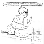 Dibujo para colorear Dibujo De Mujer Con Celulitis En Tanga Para Pintar Y Colorear