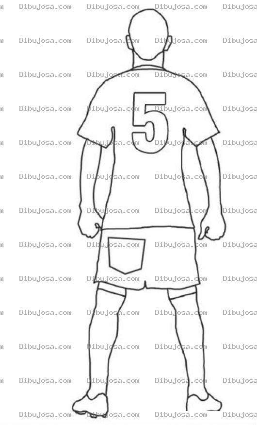 Dibujo para colorear Jugador Numero Cinco Dibujo De Jugador Con La Camisola Del Numero 5 Para Pintar Y Colorear Jugador5 Jugadorcinco Futbolista5