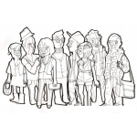 Dibujo para colorear Fuerza Laboral Dibujo De Los Empleados De Una Organizacion Para Pintar Y Colorear