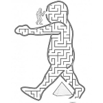 Dibujo para colorear Juego Del Laberinto De La Momia Para Pintar Y Colorear