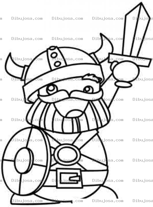 Dibujo para colorear Vikinguito Para Colorear