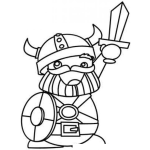 Dibujo para colorear Vikinguito Para Colorear