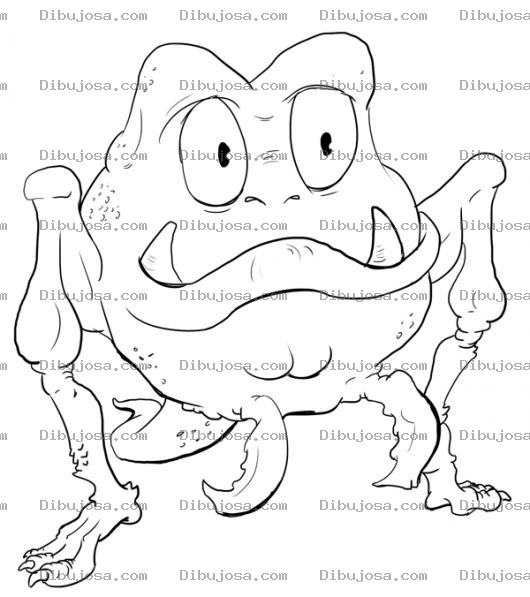 Dibujo para colorear Monstruorana Dibujo De Monstruo Rana Para Pintar Y Colorear Rana Monstruosa Sapomoustruo Moustruosapo Apomonstruo Monstruosapo