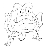 Dibujo para colorear Monstruorana Dibujo De Monstruo Rana Para Pintar Y Colorear Rana Monstruosa Sapomoustruo Moustruosapo Apomonstruo Monstruosapo