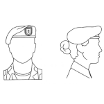 Dibujo para colorear Boinas Verdes Dibujo De Boina Militar Para Hombre Y Para Mujer Para Colorear Y Pintar Boinamilitar Boinasverdes
