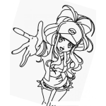 Dibujo para colorear Tumadre Dibujo De Chica Sacando La Madre Con La Mano Para Pintar Y Colorear