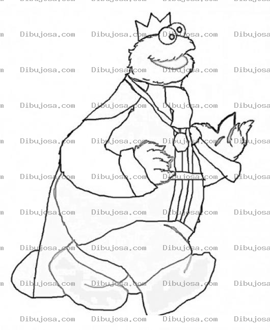 Dibujo para colorear El Rey De Las Galletas Para Pintar Y Colorear