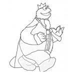 Dibujo para colorear El Rey De Las Galletas Para Pintar Y Colorear