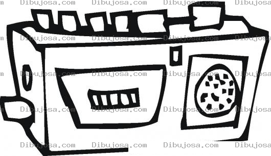 Dibujo para colorear Colorear grabadora de reportero