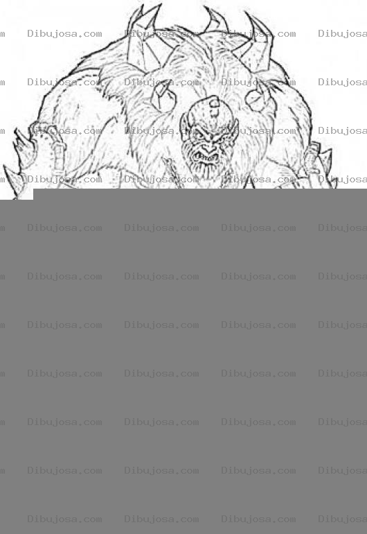 Dibujo para colorear Moustruo Sirviente De Eskeletor Para Pintar Y Colorear