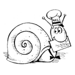 Dibujo para colorear Correo Tradicional Y Economico Dibujo De Cartero Lento Para Pintar Y Colorear Caracol Cartero