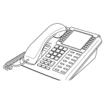 Dibujo para colorear Telefono De Planta Dibujo De Una Extension De Pbx Para Pintar Y Colorear Telefono De Secretaria Recepcionista