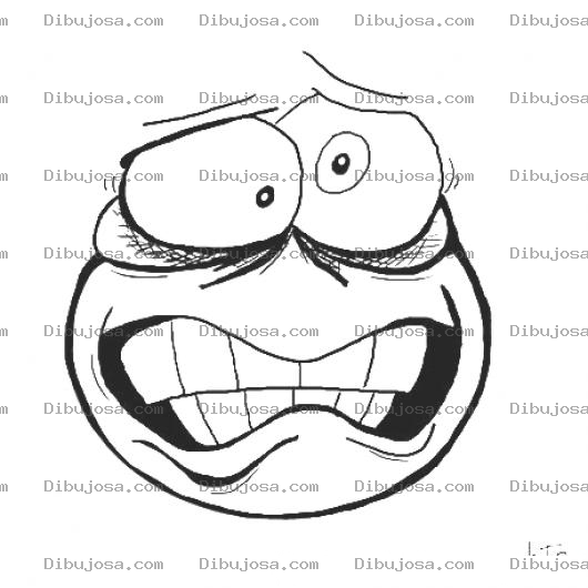 Dibujo para colorear Extrenimiento Dibujo De Una Cara De Extrenido Para Pintar Y Colorear Expresion Facial De Constipacion Anal