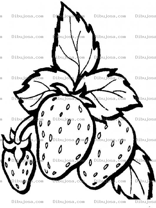 Dibujo para colorear Colorear Fresas