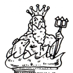 Dibujo para colorear Dibujo De Neptuno Con Delfin Y Tridente Para Pintar Y Colorear