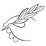 Dibujo para colorear La Firma De La Paz Dibujo De Una Paloma Firmando La Paz Para Pintar Y Colorear Firmadelapaz