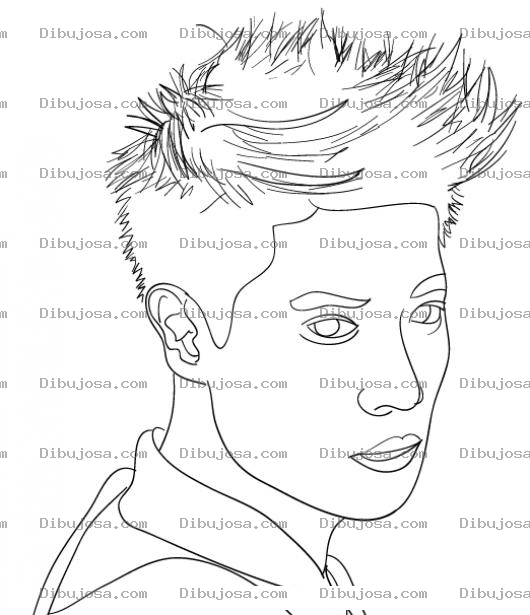 Dibujo para colorear Peinado de hombre a la moda dibujo Chavo Pelo Parado Para Pintar Y Colorear Dibujo De Un Chico Con El Peloparado Con Gelatina