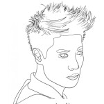 Dibujo para colorear Peinado de hombre a la moda dibujo Chavo Pelo Parado Para Pintar Y Colorear Dibujo De Un Chico Con El Peloparado Con Gelatina